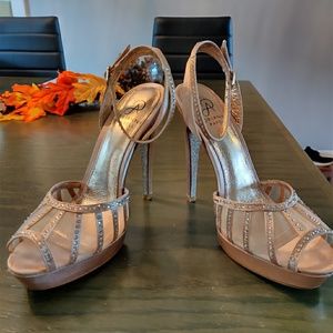 Rose gold/blush heels